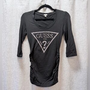 GUESS Black Long Sleeve Top with Logo small